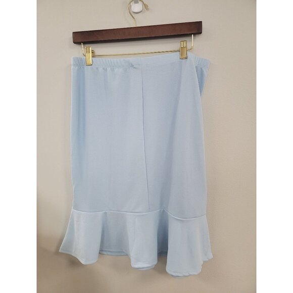 Light Blue AIME Womens Ruffle Hem Skirt 1XL - Picture 2 of 4